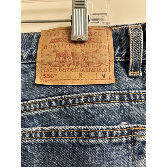 VTG LEVIS 550 Womens Blue Denim Relaxed Fit Tapered Leg Jeans Sz 20W 36”X30” - Picture 7 of 10